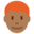 man, medium-dark skin tone, red hair